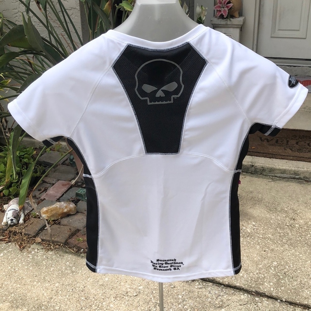 WOMENS White Harley Davidson shirt Savannah Georgia size small - Picture 5 of 9